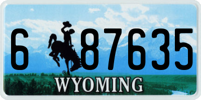WY license plate 687635