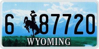 WY license plate 687720