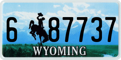 WY license plate 687737