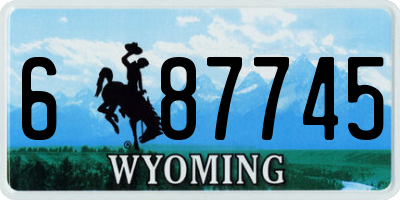 WY license plate 687745