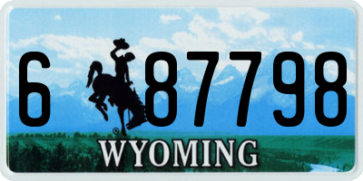 WY license plate 687798