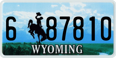 WY license plate 687810