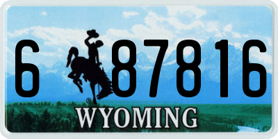 WY license plate 687816