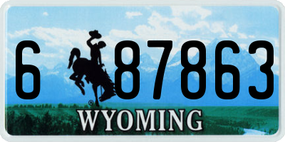 WY license plate 687863