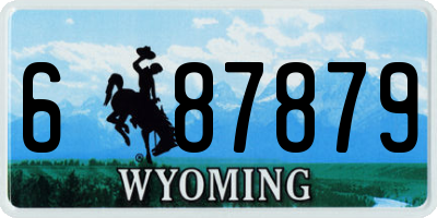 WY license plate 687879