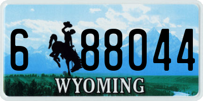 WY license plate 688044