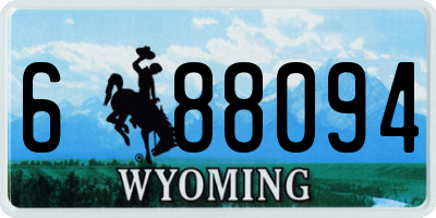 WY license plate 688094