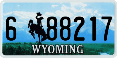 WY license plate 688217