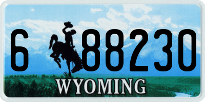WY license plate 688230