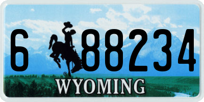 WY license plate 688234