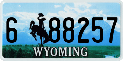 WY license plate 688257