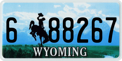 WY license plate 688267