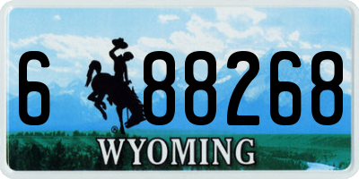 WY license plate 688268
