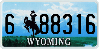 WY license plate 688316