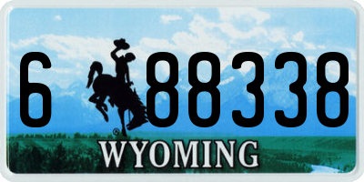 WY license plate 688338