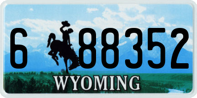 WY license plate 688352
