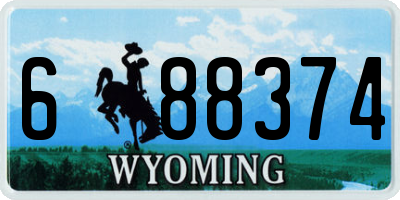 WY license plate 688374