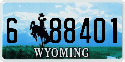 WY license plate 688401