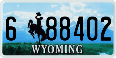 WY license plate 688402