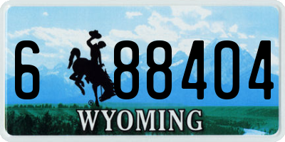 WY license plate 688404