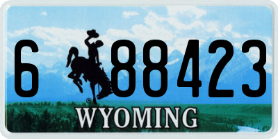 WY license plate 688423