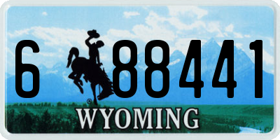 WY license plate 688441