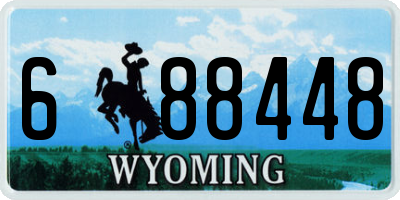 WY license plate 688448