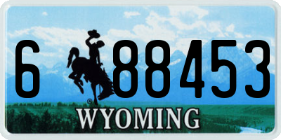 WY license plate 688453