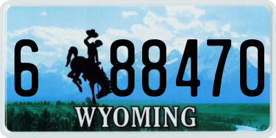 WY license plate 688470