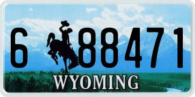 WY license plate 688471