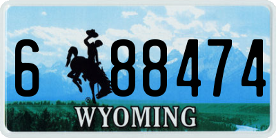 WY license plate 688474