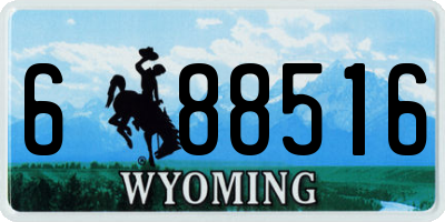 WY license plate 688516