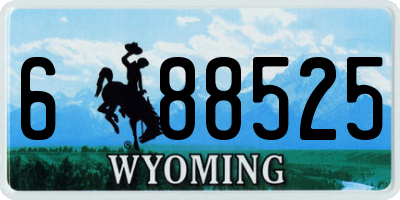WY license plate 688525