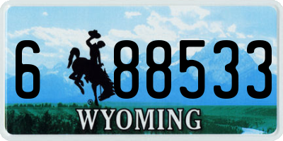 WY license plate 688533