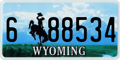 WY license plate 688534