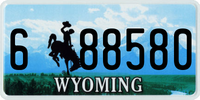 WY license plate 688580