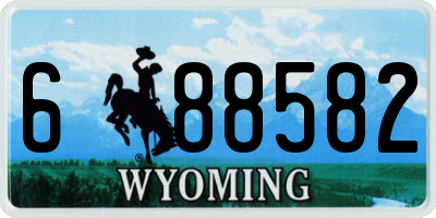 WY license plate 688582