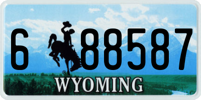 WY license plate 688587