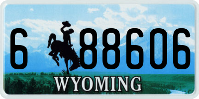 WY license plate 688606