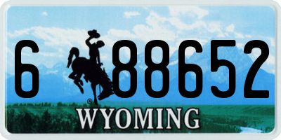 WY license plate 688652