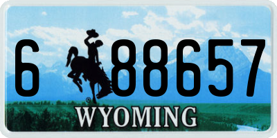 WY license plate 688657