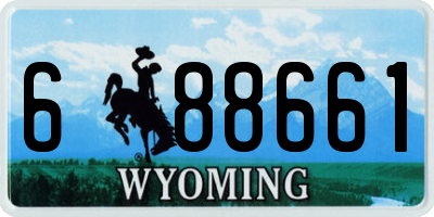 WY license plate 688661