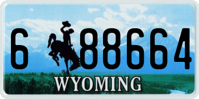 WY license plate 688664
