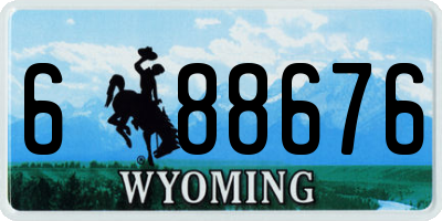 WY license plate 688676