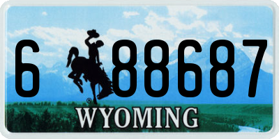 WY license plate 688687