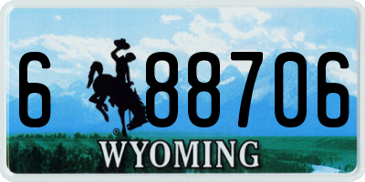 WY license plate 688706