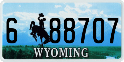 WY license plate 688707
