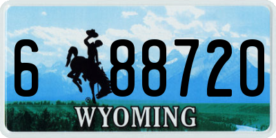 WY license plate 688720