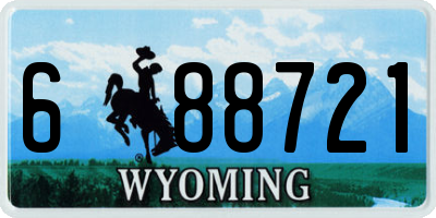 WY license plate 688721
