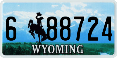 WY license plate 688724